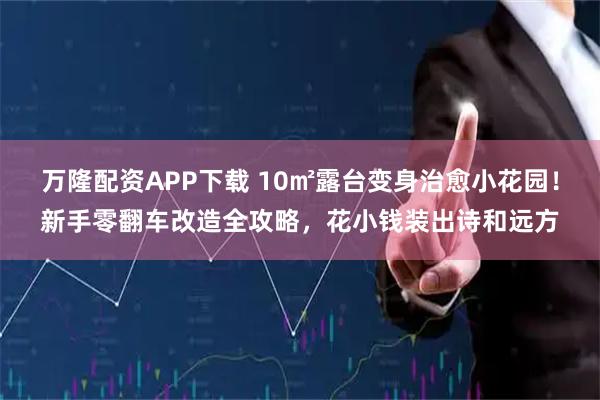 万隆配资APP下载 10㎡露台变身治愈小花园！新手零翻车改造全攻略，花小钱装出诗和远方